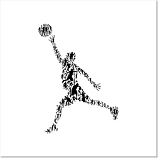 Basketball Player Silhouette Gift graphic Posters and Art